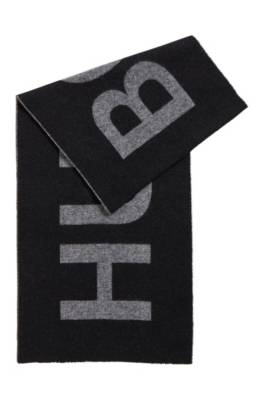 Écharpe à logo au look affirmé, en laine italienne mélangée