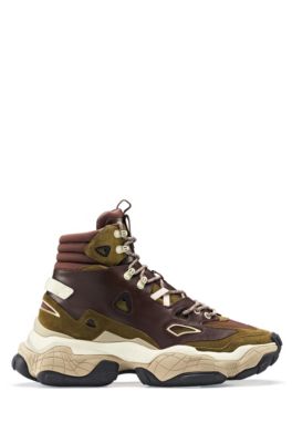 chunky high top trainers