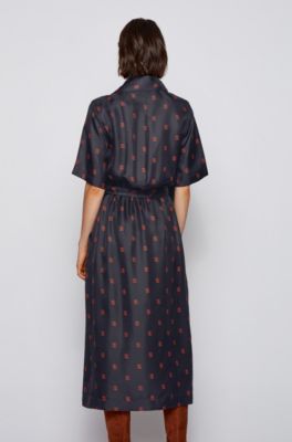 hugo boss polka dot dress