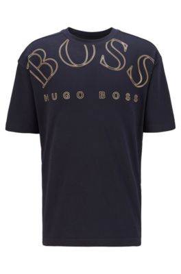 hugo boss jumper black and gold
