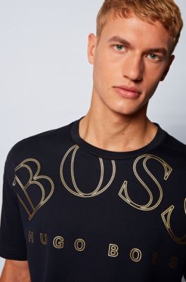 black and gold hugo boss t shirt
