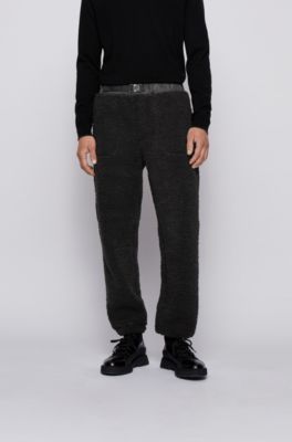 Teddy jogging trousers with back-zip pocket