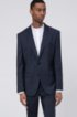 Regular-fit suit in micro-patterned virgin wool, Dark Blue