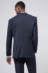 Regular-fit suit in micro-patterned virgin wool, Dark Blue