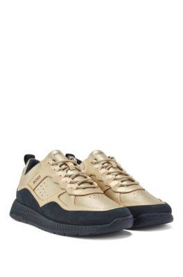 black and gold hugo boss trainers