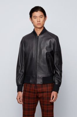 Bomber-style jacket in nappa leather 