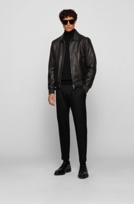 hugo boss leather jacket house of fraser