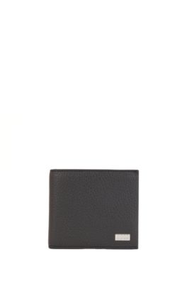 BOSS - Grained Italian-leather wallet 