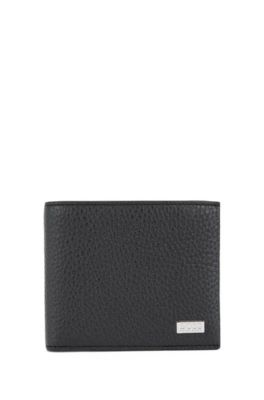 Billfold wallet in grained Italian leather