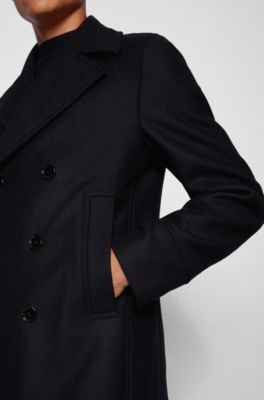 hugo boss wool overcoat