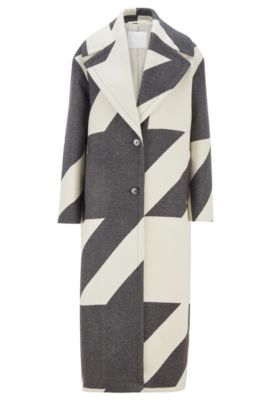 houndstooth oversized coat