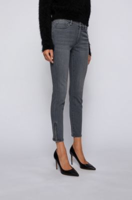 skinny fit cropped jeans