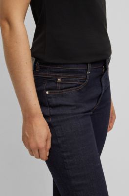 Dames Kleding voor voor Jeans voor Flared jeans BOSS by HUGO BOSS Oversized-fit Mantel In Een Wolmix in het Paars 