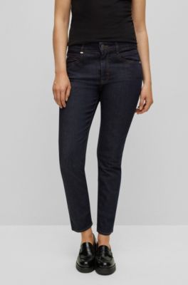 Dames Kleding voor voor Jeans voor Flared jeans HUGO Synthetisch Cardigan Met Sjaalkraag Model falescan in het Grijs 