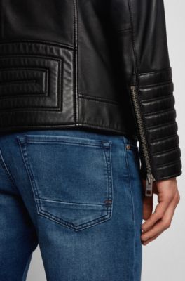 boss leather jacket