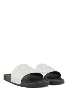 hugo boss leather flip flops