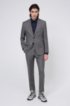Regular-fit suit in micro-patterned virgin-wool serge, Light Grey