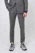 Regular-fit suit in micro-patterned virgin-wool serge, Light Grey
