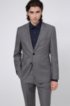 Regular-fit suit in micro-patterned virgin-wool serge, Light Grey