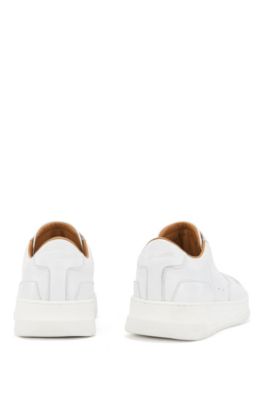 hugo boss white leather trainers