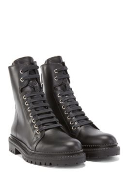 Biker-inspired boots in smooth Italian 
