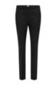 Regular-fit tuxedo trousers with silk trims, Black
