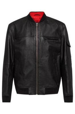 hugo boss leather jacket