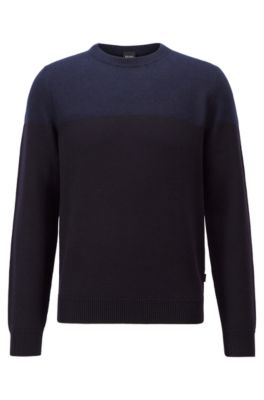 dark blue crew neck sweater