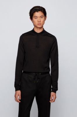 black and gold polo sweater