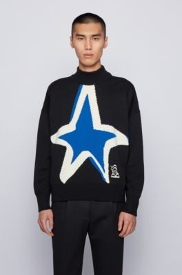BOSS - Virgin-wool sweater with star 