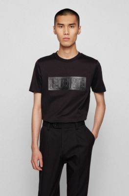 Slim-fit T-shirt in mercerised cotton 