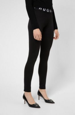 Skinny-fit leggings with contrast logos