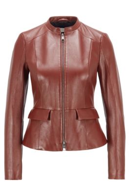 hugo boss leather jacket womens sale