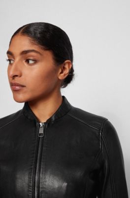 hugo boss leather jacket womens sale