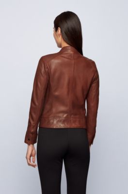 hugo boss janabelle leather jacket