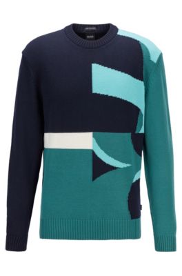 BOSS - Crew-neck sweater in virgin wool 