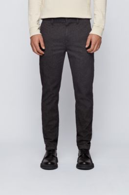 patterned tapered trousers