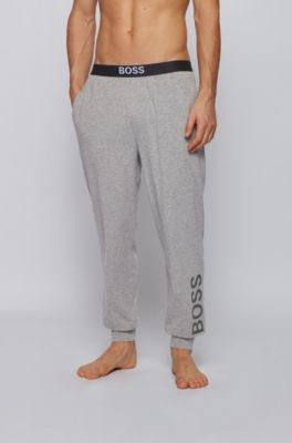 Pyjama trousers in stretch cotton with 
