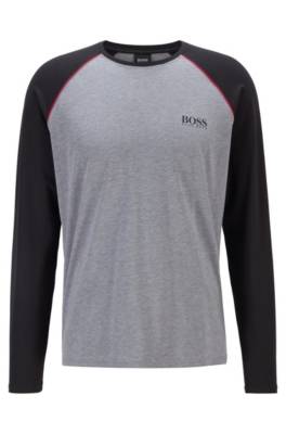 T-shirt de pyjama à manches longues en coton mélangé