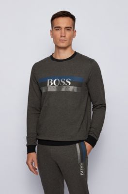 hugo boss lounge tracksuit grey