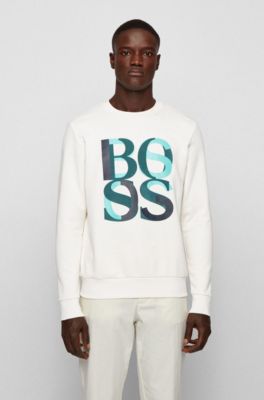 boss sweatshirt white