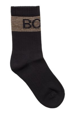 Quarter-length socks with metallic logo 