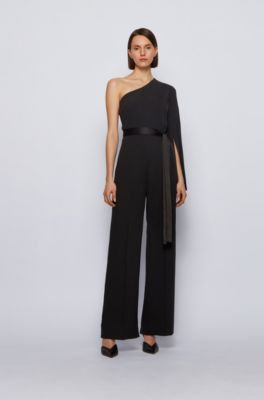 One-shoulder relaxed-fit jumpsuit 