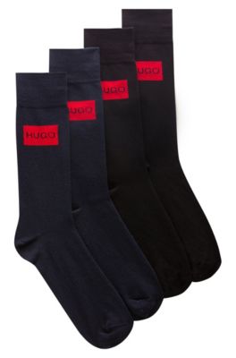 regular-length cotton-blend logo socks