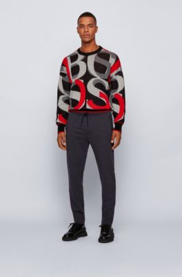 hugo boss grey tracksuit bottoms