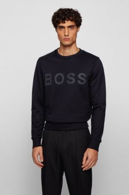hugo boss logo sweatshirt black