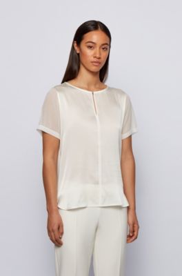 keyhole neckline top