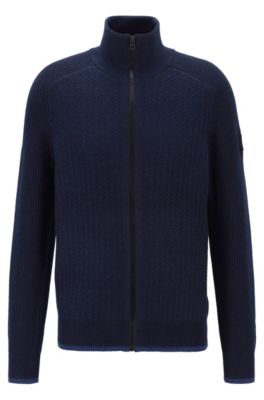 hugo boss zip up cardigan