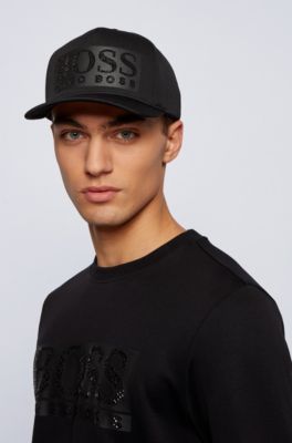 BOSS - Honeycomb-jersey cap with black 