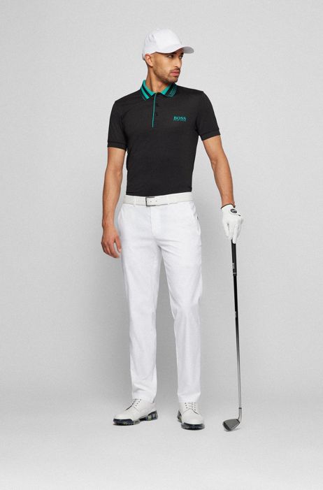 BOSS Mens Paul Batch Slim-fit Polo Shirt in S.Café® Fabric